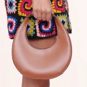 STAUD MINI MOON BAG TAN